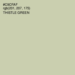#C9CFAF - Thistle Green Color Image